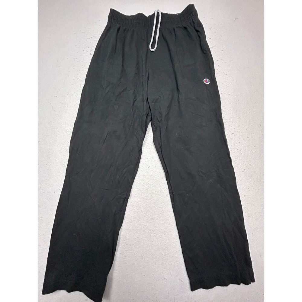 Champion Jersey Pants 100% Cotton Black Medium Mens